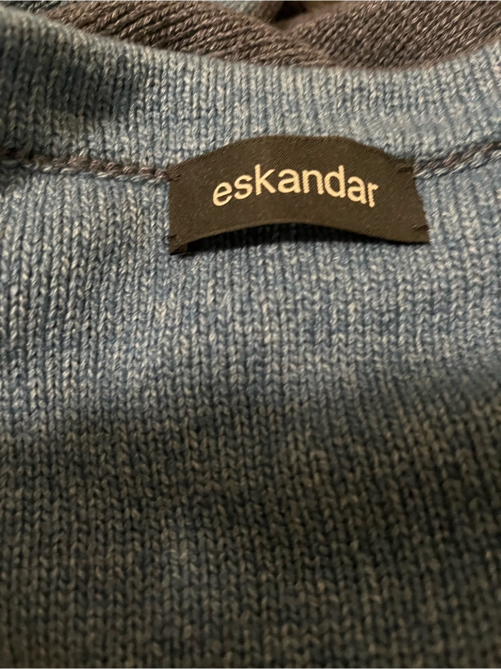 eskandar Soft Blue Knit Pullover
